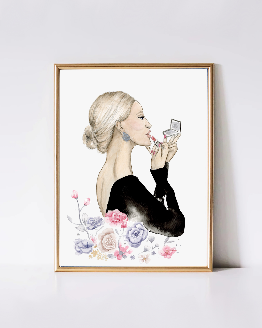 Fashion Illustration Makeup Girl Art Print