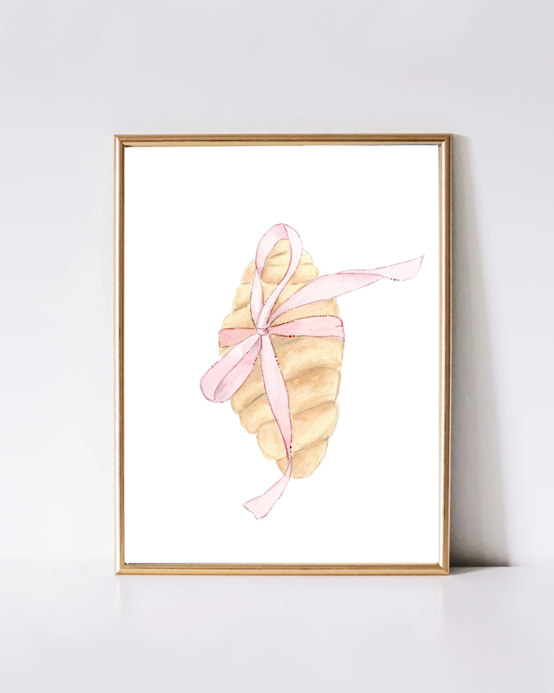 Croissant Watercolor Illustration Art Print