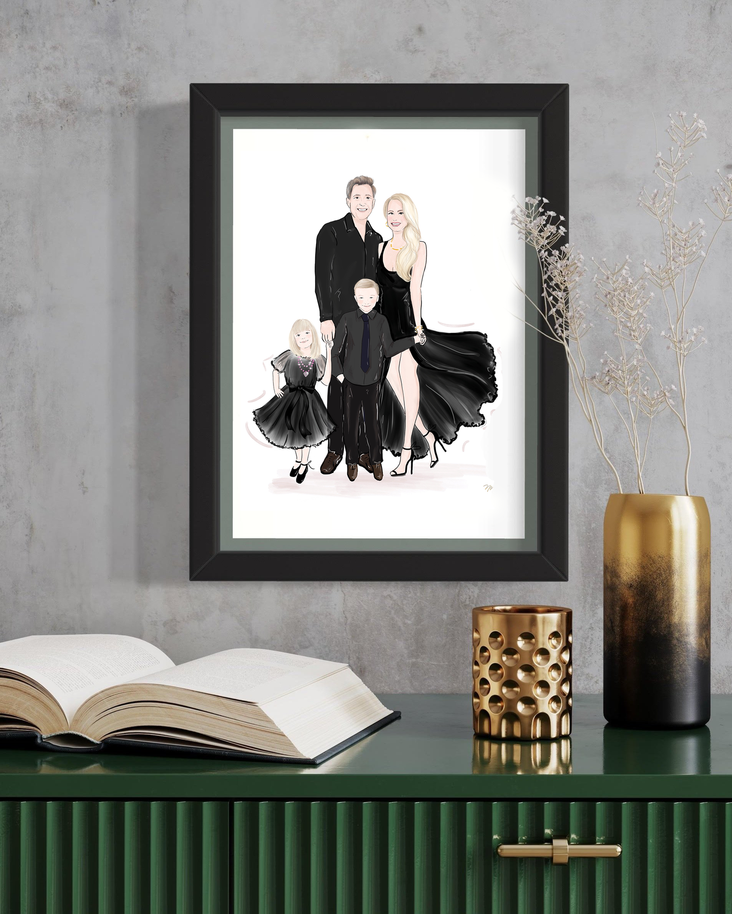 Custom Portrait Art by Nina Maric - Personalized Gifts (Basic Package)