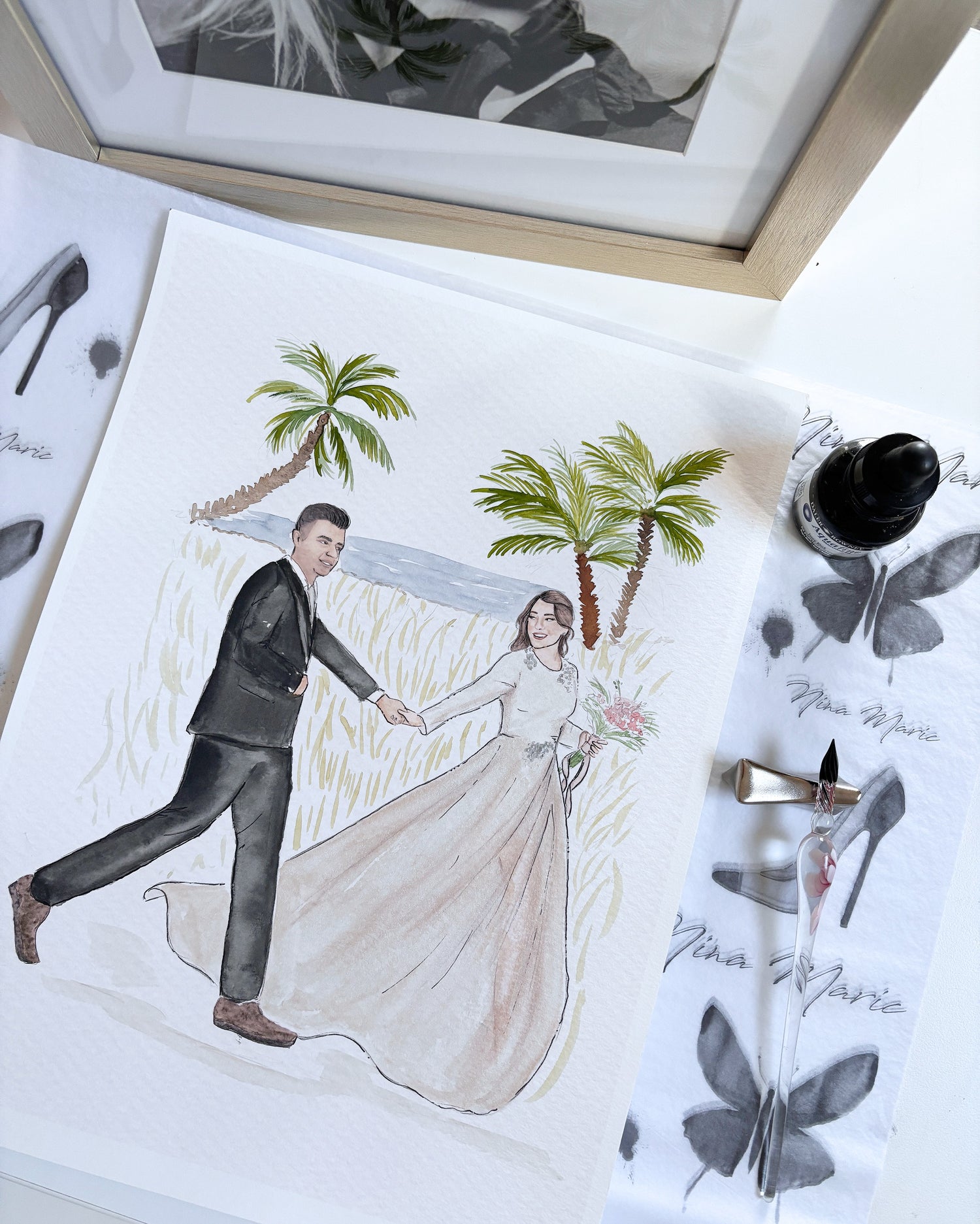 wedding painting by Nina Maric Halifax Artist