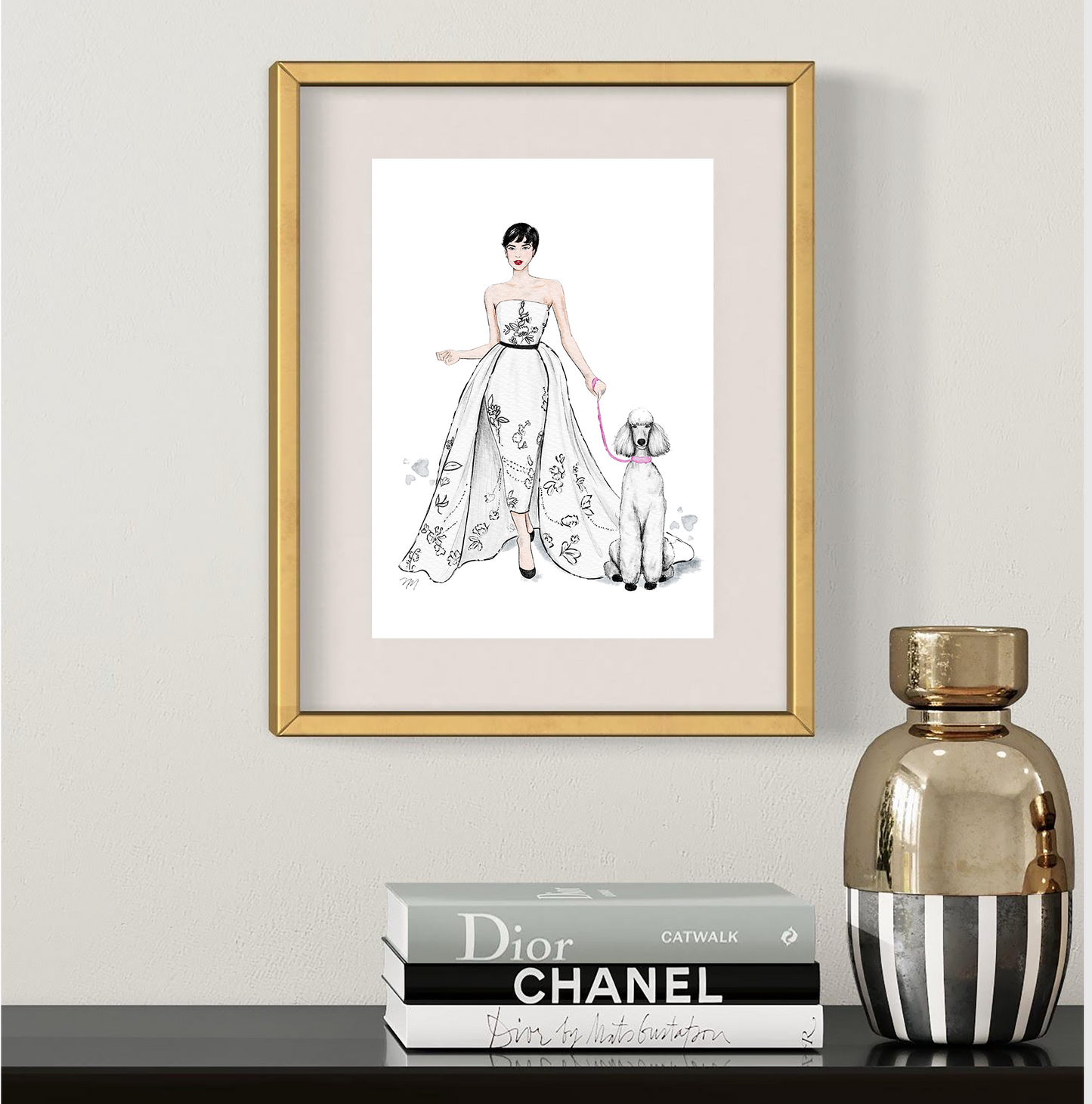 Audrey Hepburn art print fashion illustration by Nina Maric