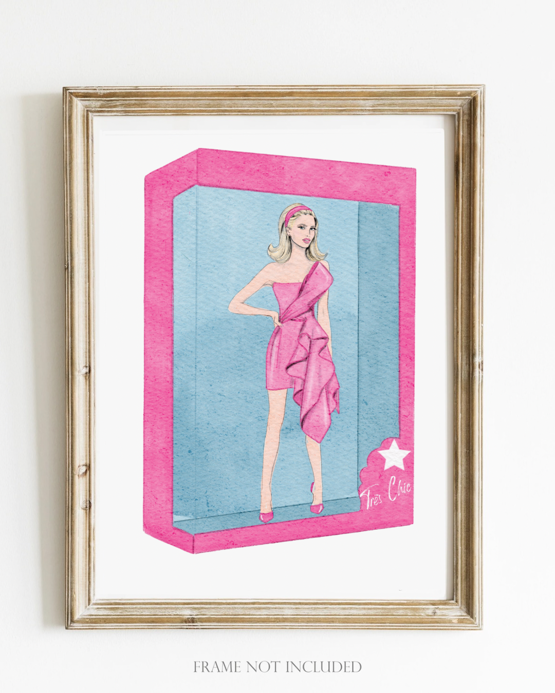 Barbie Art Fashion Illustration Wall Art Print Nina Maric Illustrations
