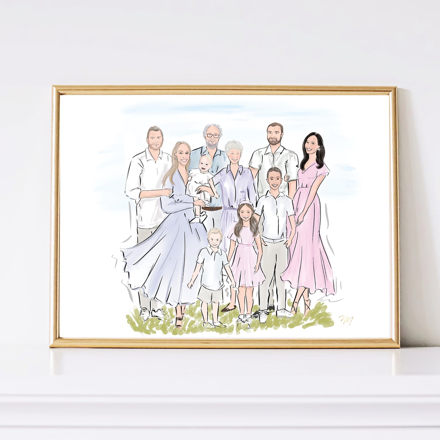Custom Portrait Art by Nina Maric - Personalized Gifts (Basic Package)