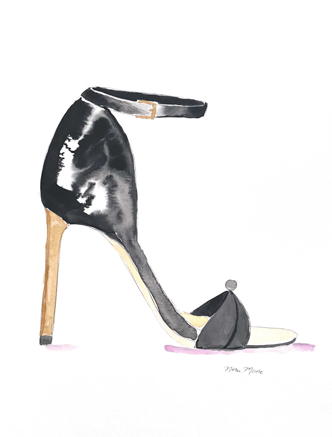 Watercolor Wednesdays - Strappy Sandals