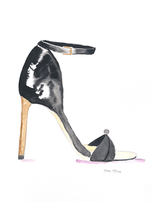 Watercolor Wednesdays - Strappy Sandals