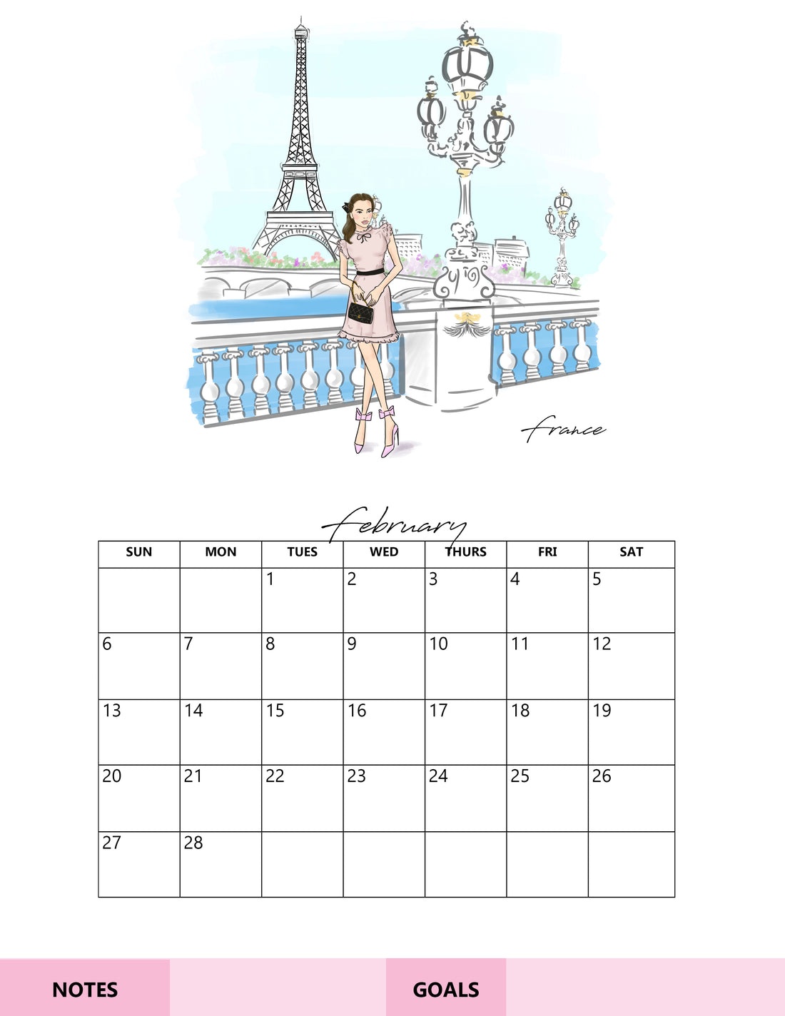 February Calendar Freebie