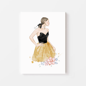 Black & Gold fashion art by Nina Maric illustrations