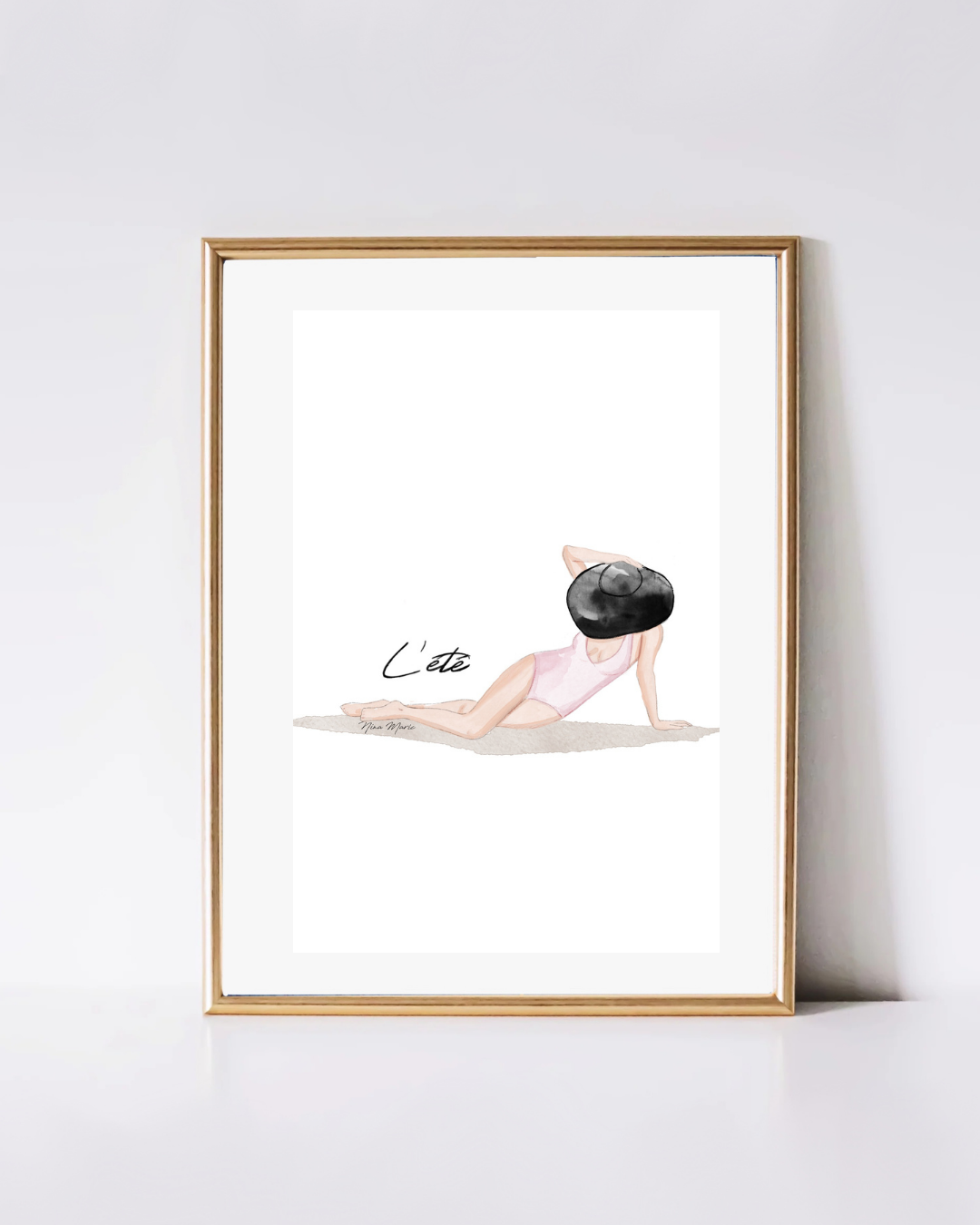 Beach Day Art Print – Watercolor Fashion Illustration