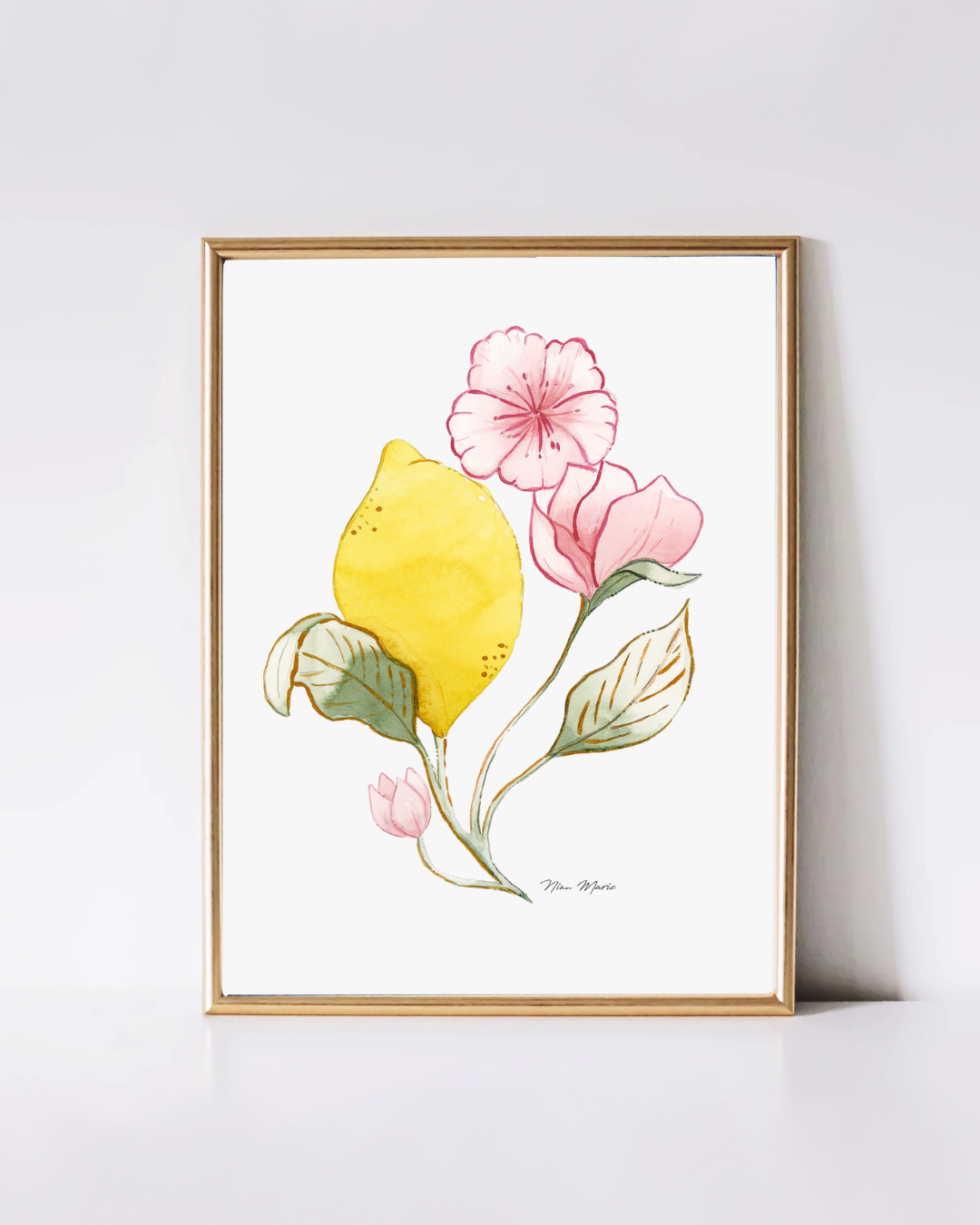 Botanical Wall Art - Lemons and Blossoms
