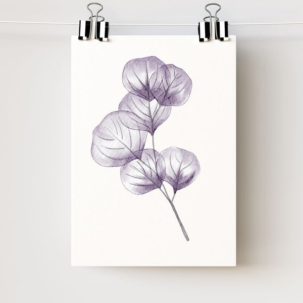 Purple Leaves - Minimal Botanical Art