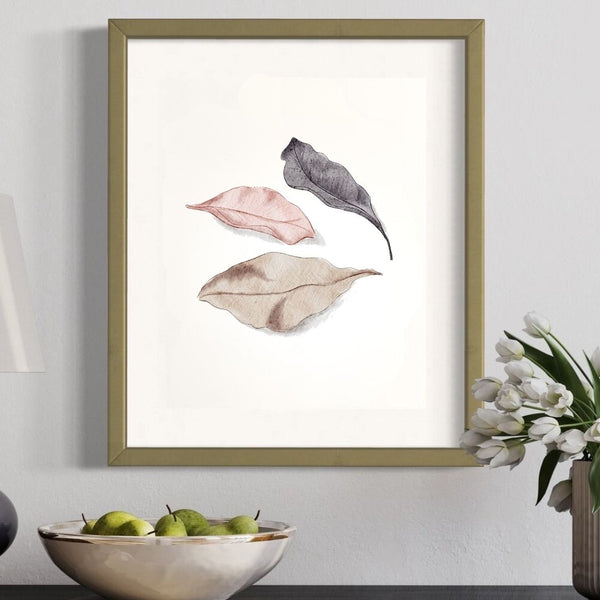 Botanical Art - Minimal Neutral Leaves