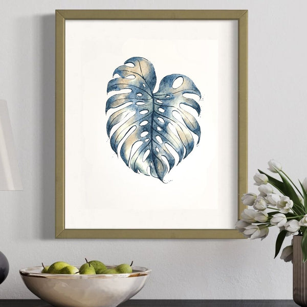 Monstera Leaf Art Print - Minimalist Botanical Prints