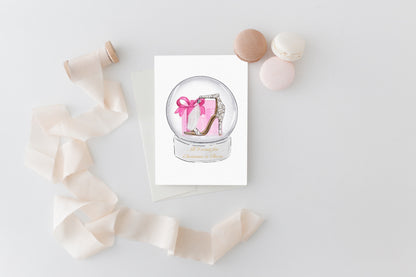 All I Want for Christmas is Choos - Shoe art print (pink)