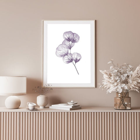 Purple Leaves - Minimal Botanical Art