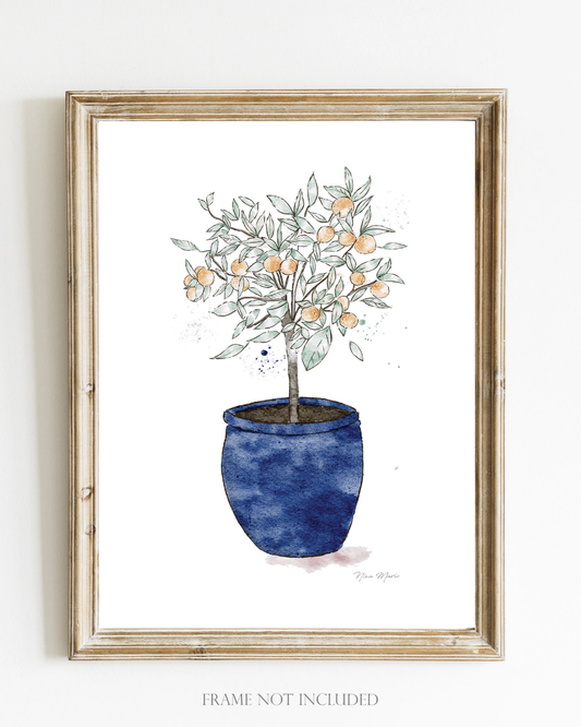 Botanical Home Decor - Orange Tree Art Print