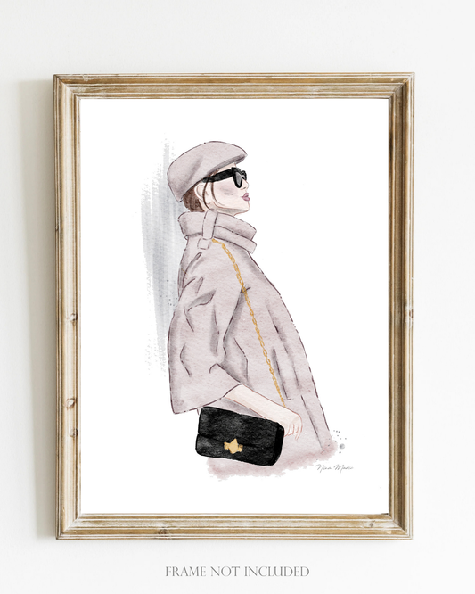 Fall Fashion Illustration Wall Art Print