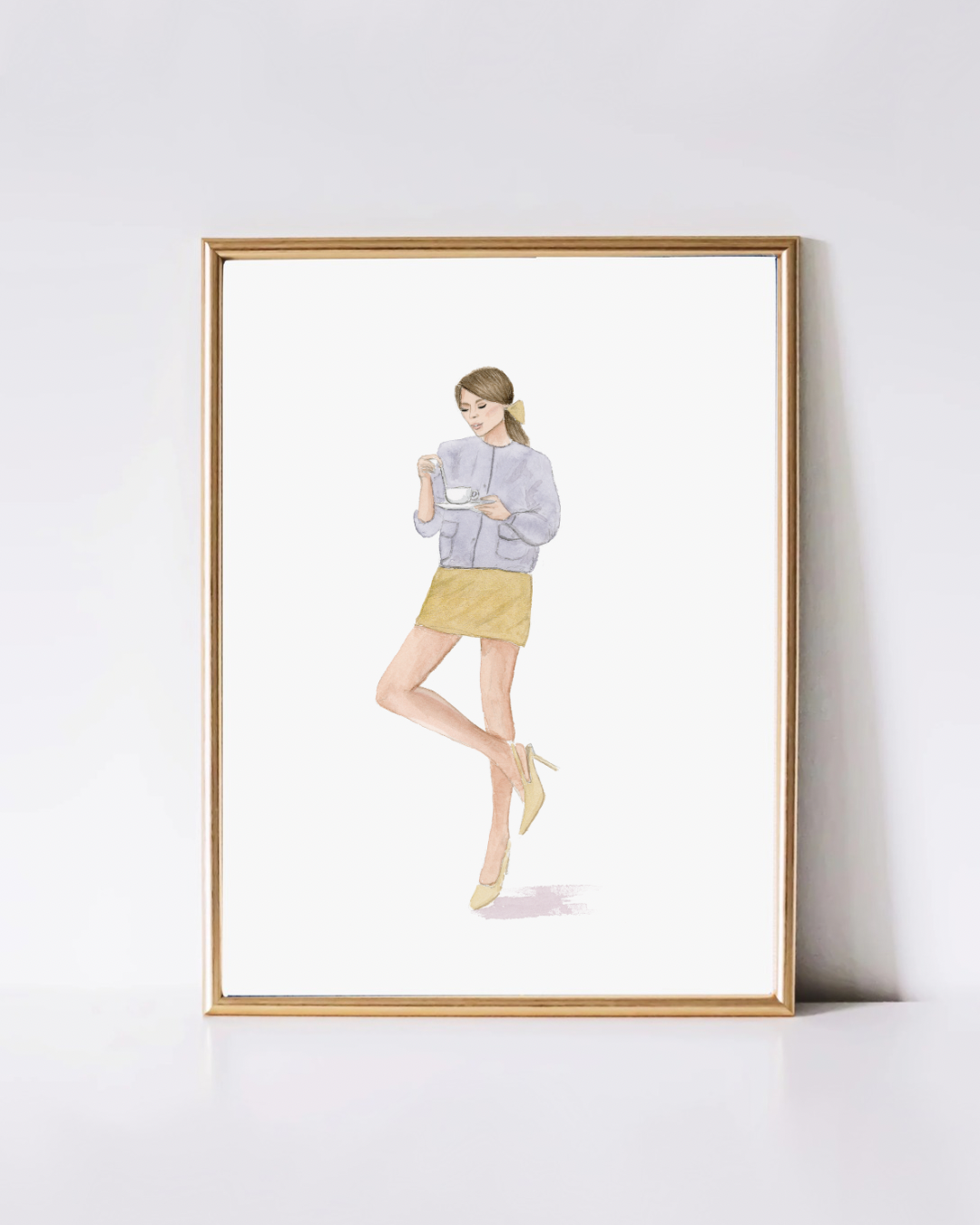 Fashion Illustration Coffee Art Print