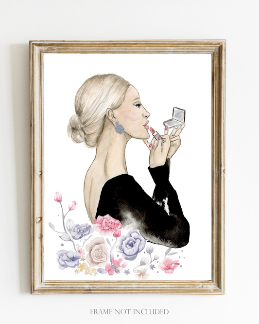 Fashion Illustration Makeup Girl Art Print