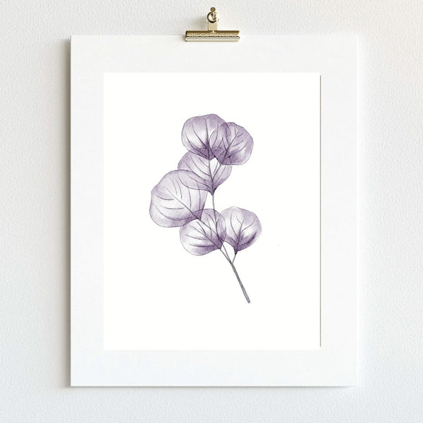 Purple Leaves - Minimal Botanical Art