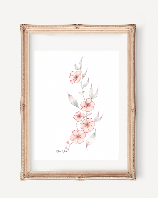 Flower Wall Art - Pink Cherry Blossoms