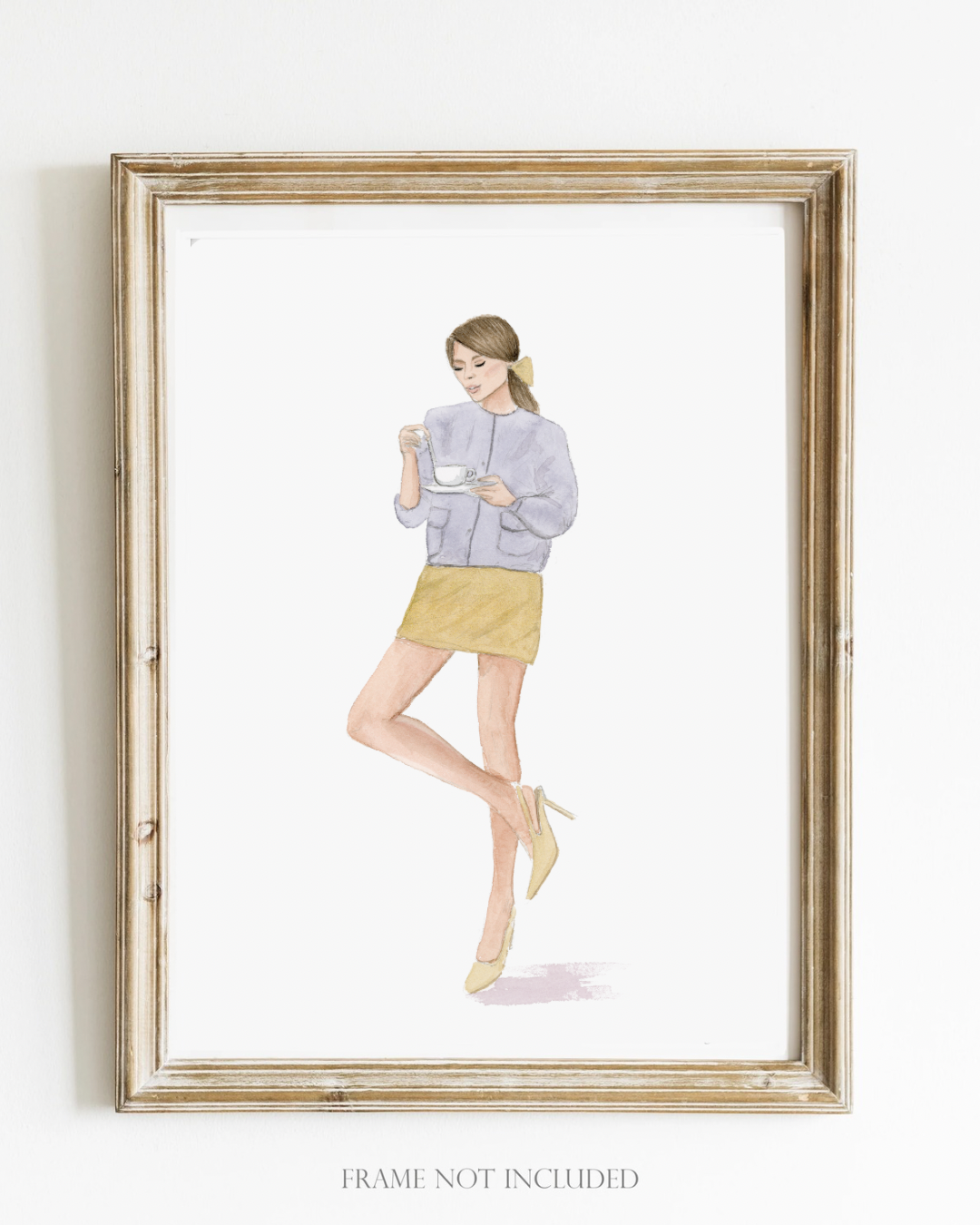 Fashion Illustration Coffee Art Print