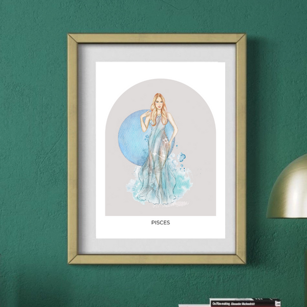 Pisces art print - dome background