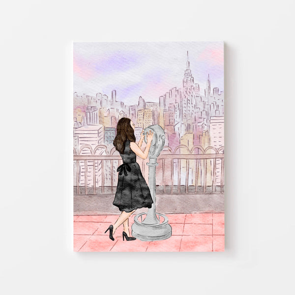 Girl in New York - Travel Art Print