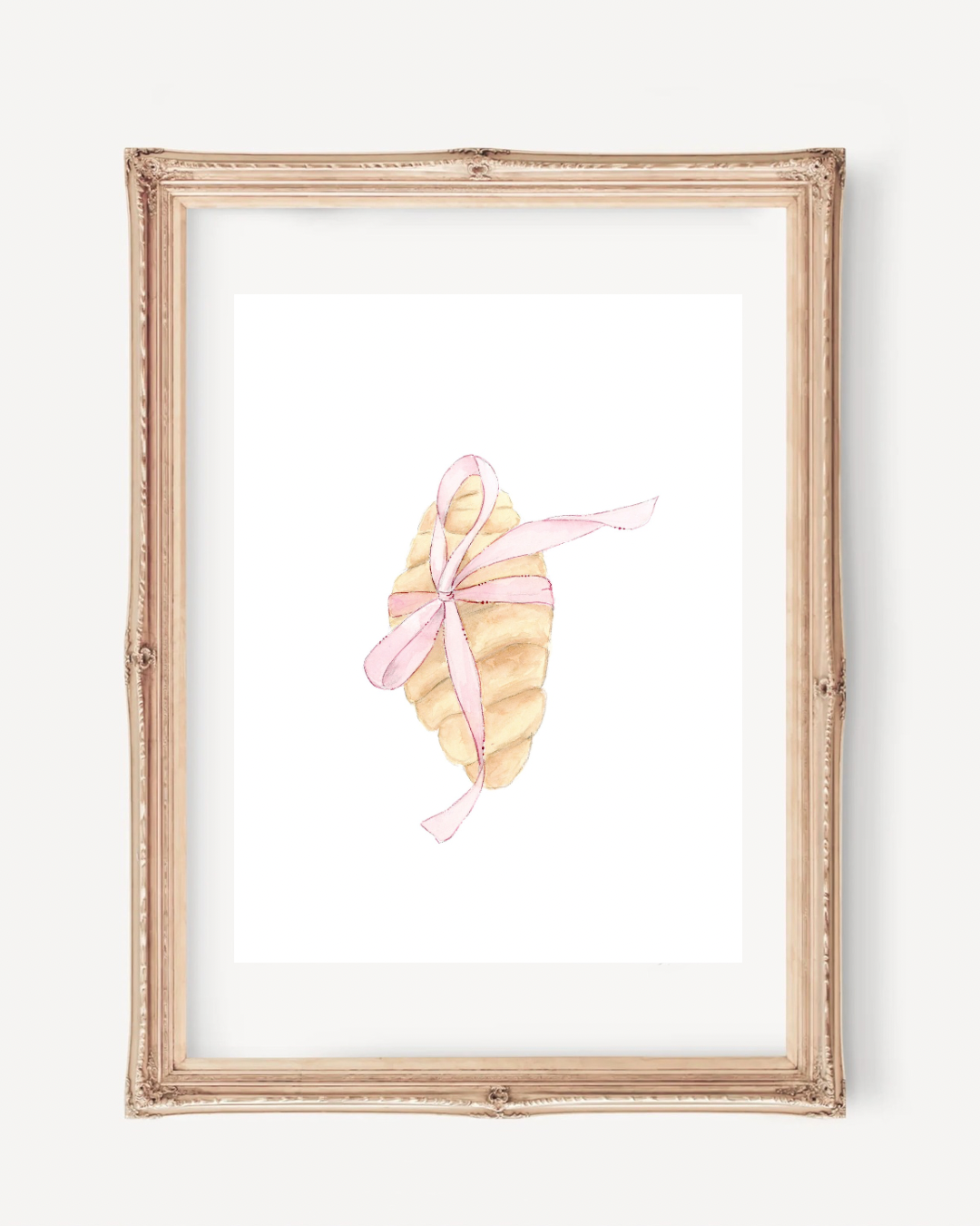 Croissant Watercolor Illustration Art Print