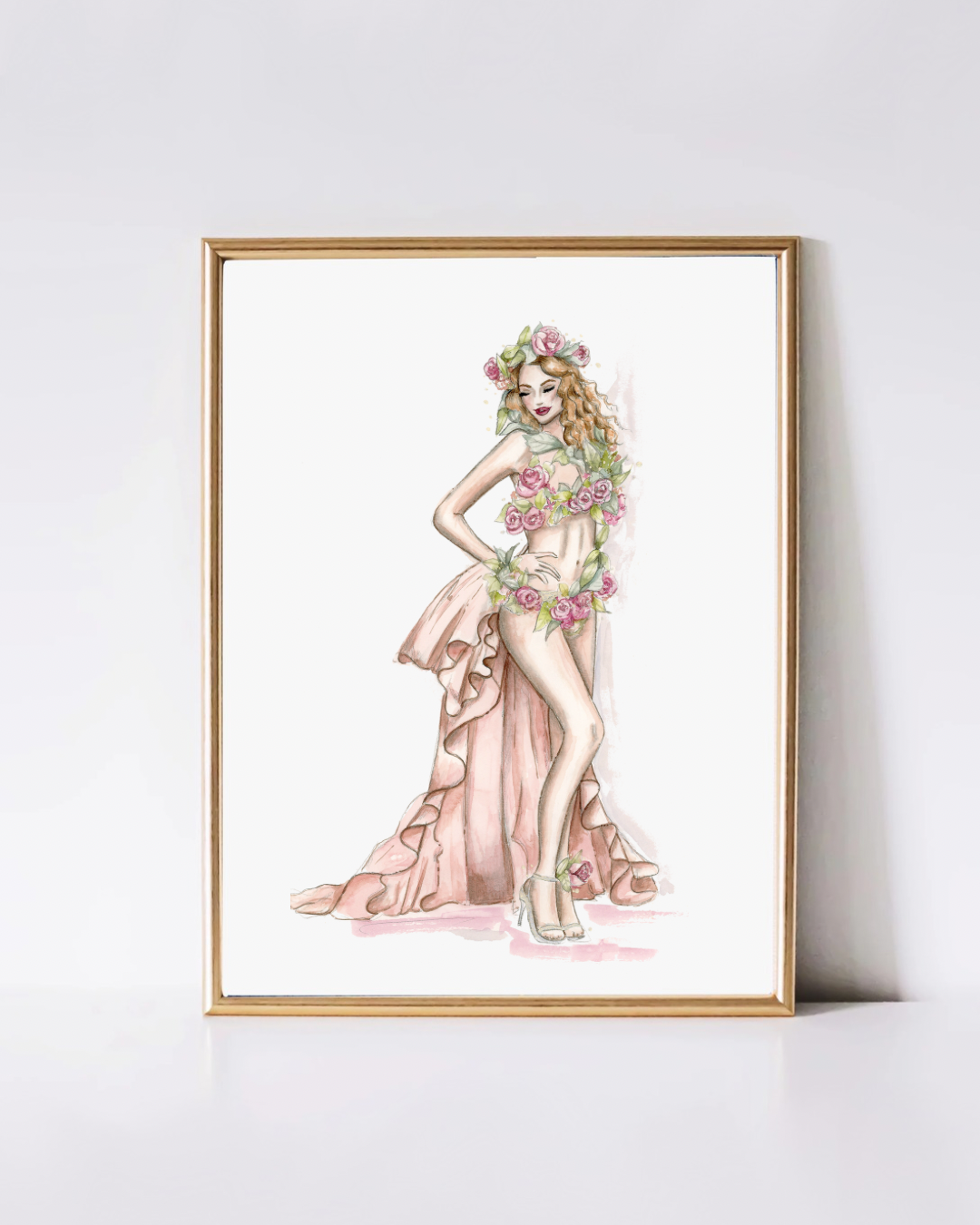 Botanical Home Decor - Flower Dress Fashion Art Print