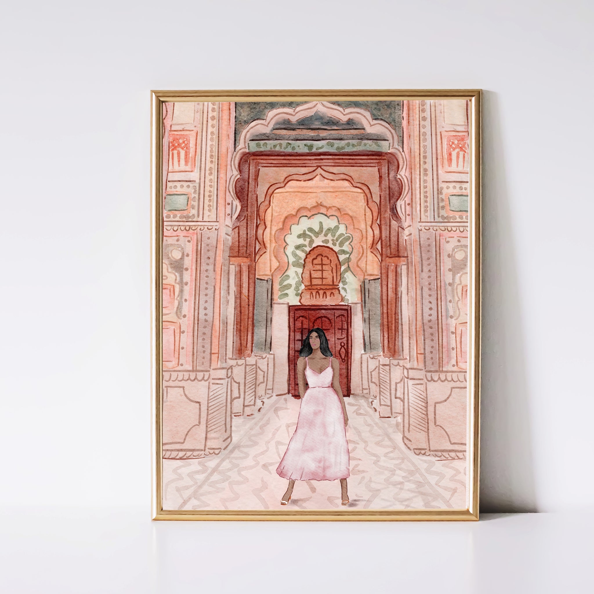 Girl in Jaipur - Travel Art Print