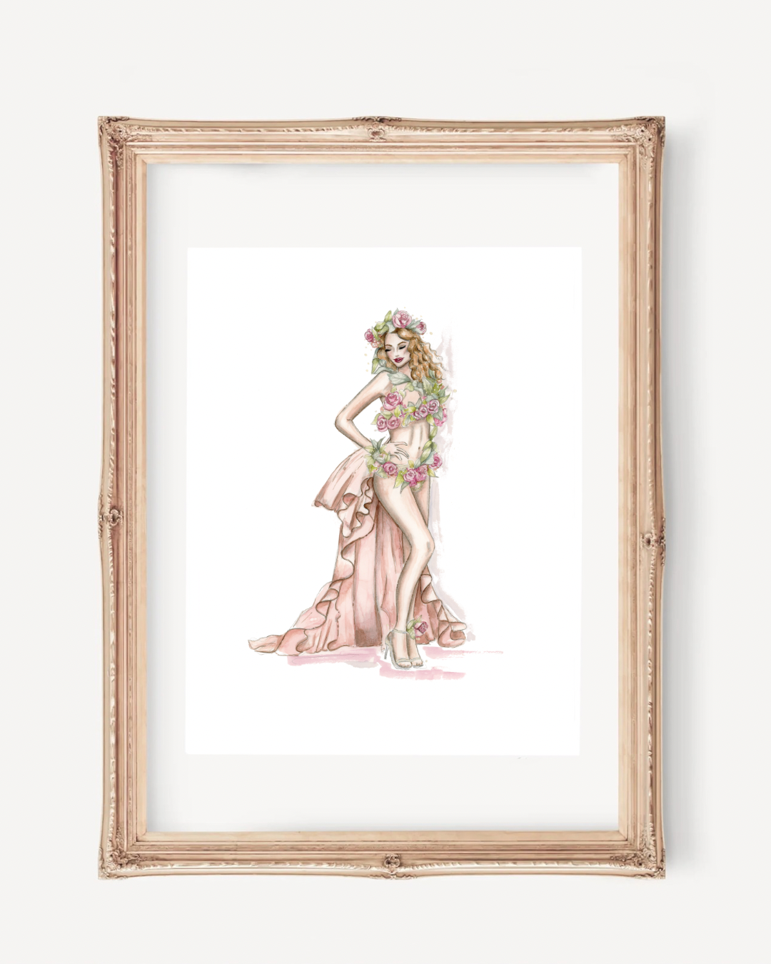 Botanical Home Decor - Flower Dress Fashion Art Print