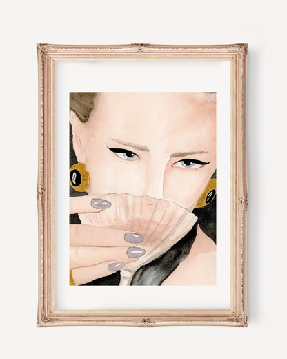 Glamorous Portrait Art Print – Beauty Cocktail Wall Art
