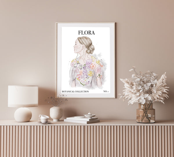 No. 1 Botanical Collection: Flora Art Print by Nina Maric