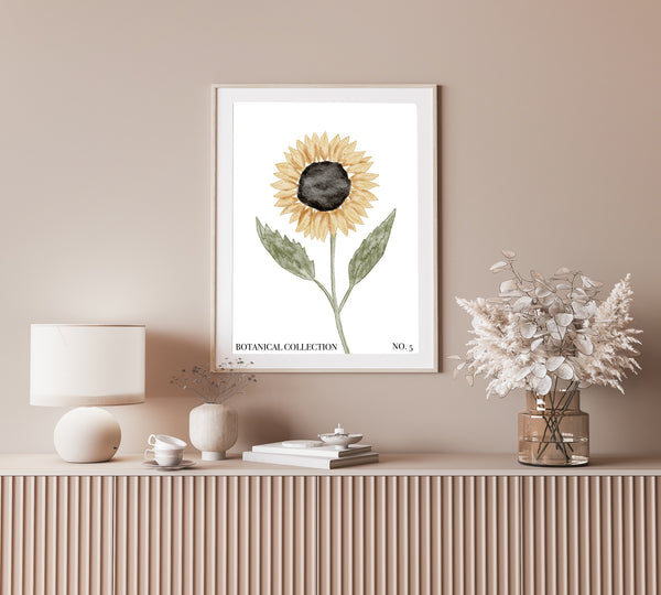 Sunny Splendor: Watercolor Sunflower Print by Nina Maric