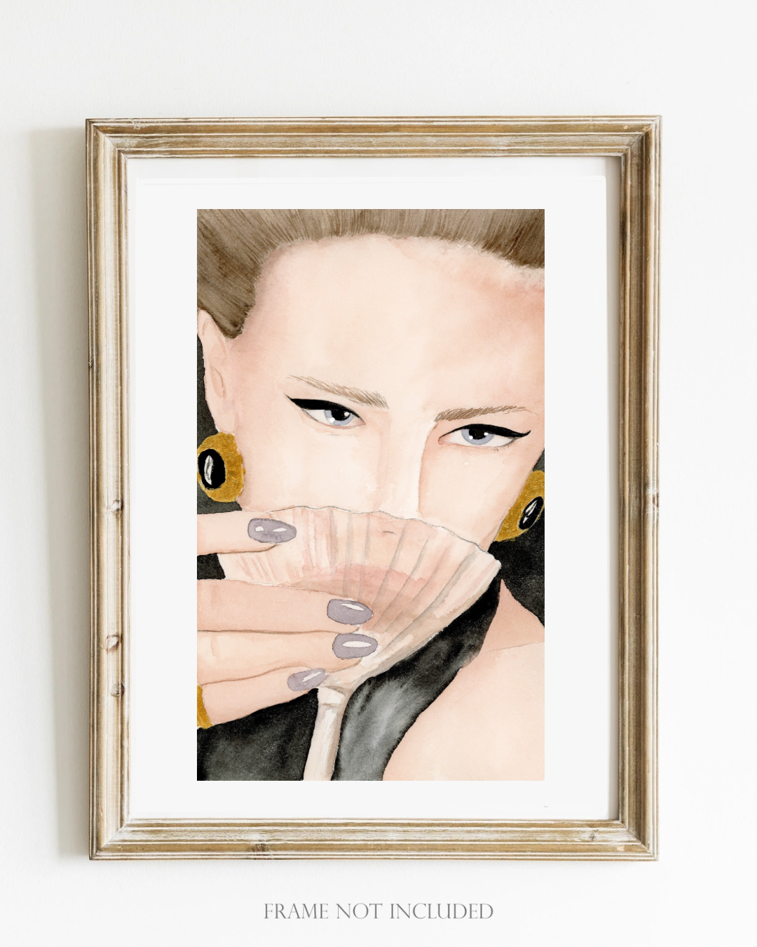 Glamorous Portrait Art Print – Beauty Cocktail Wall Art