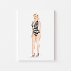 Barbie Art Print for Wall Art Decor by Nina Maric Illustrations