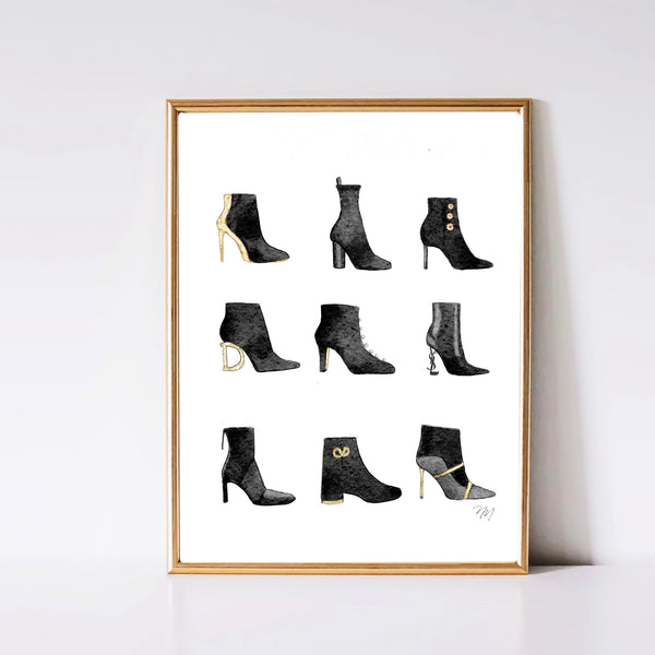 statement art closet decor shoes by Nina Maric Illustrations