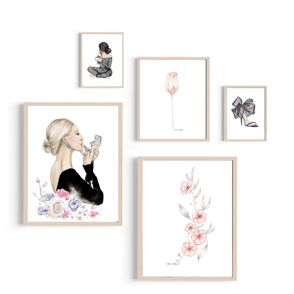 Fashion illustration starter wall art prints home decor for Nina Maric