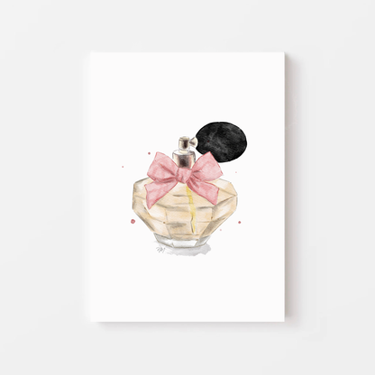 Bedroom art prints perfume illustration by Nina Maric