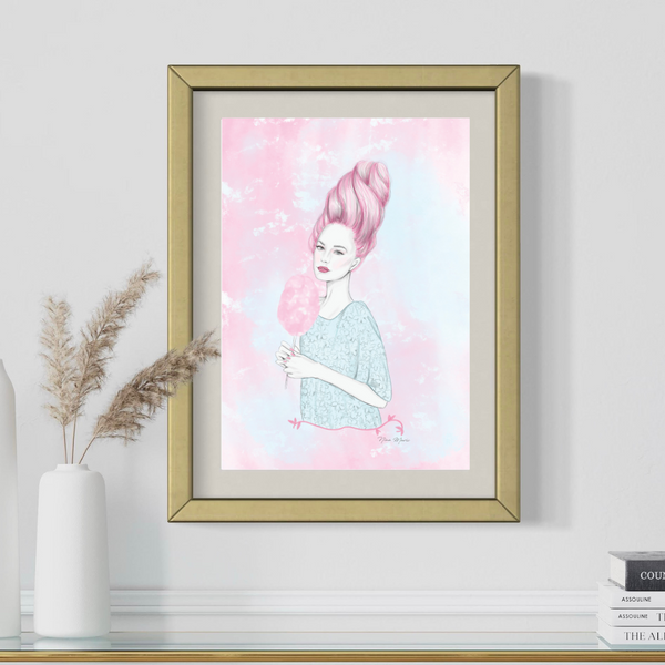 Canadian artist Nina Maric fashion illustration cotton candy art