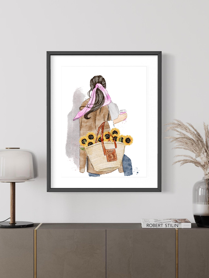 Living room wall art fall decor print by Nina Maric