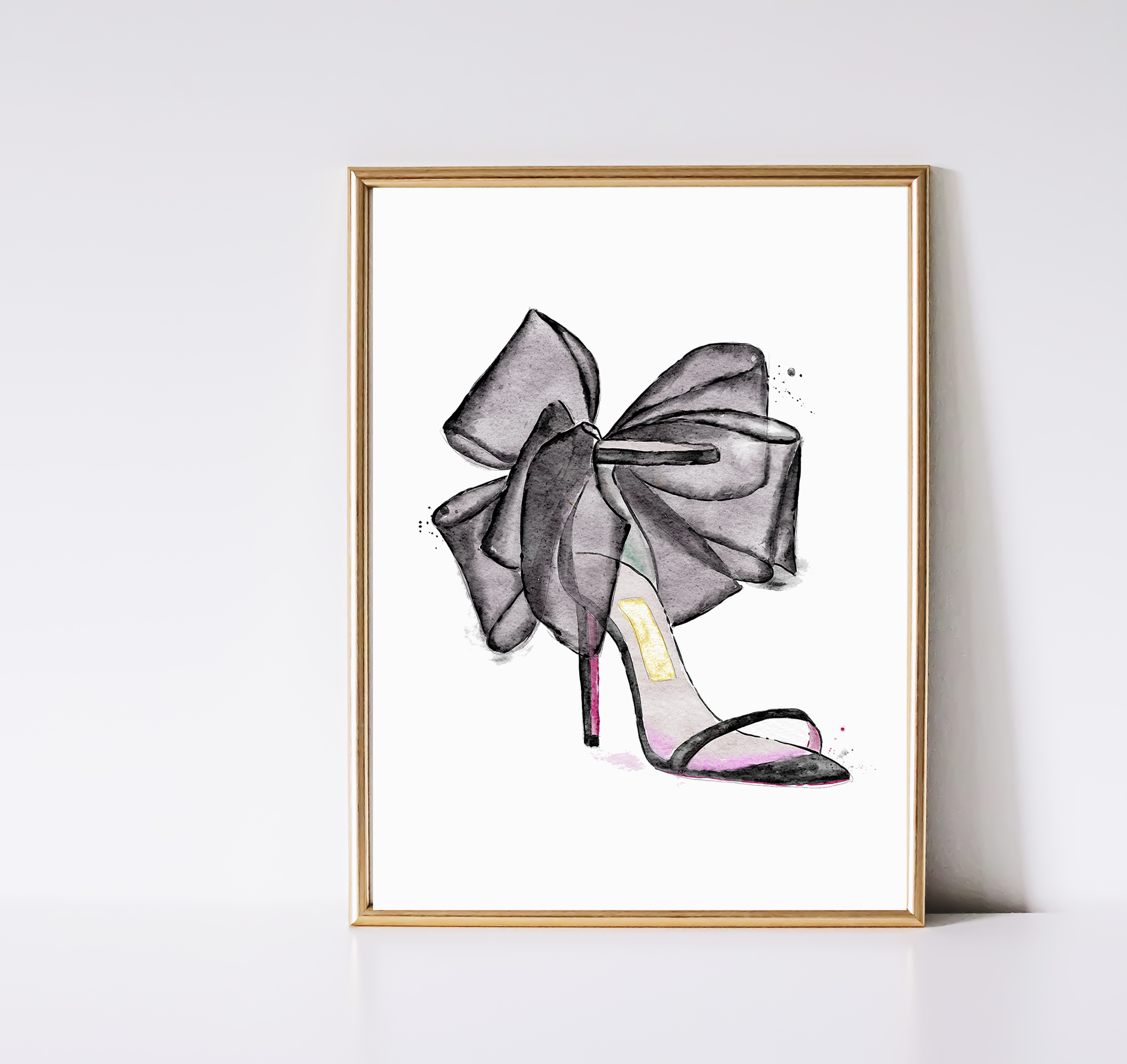 Wall art home decor black heel by Nina Maric