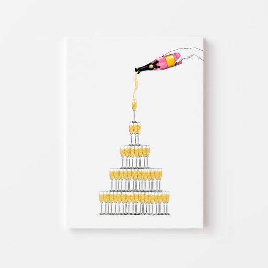 Champagne Art print - Moët Cascade