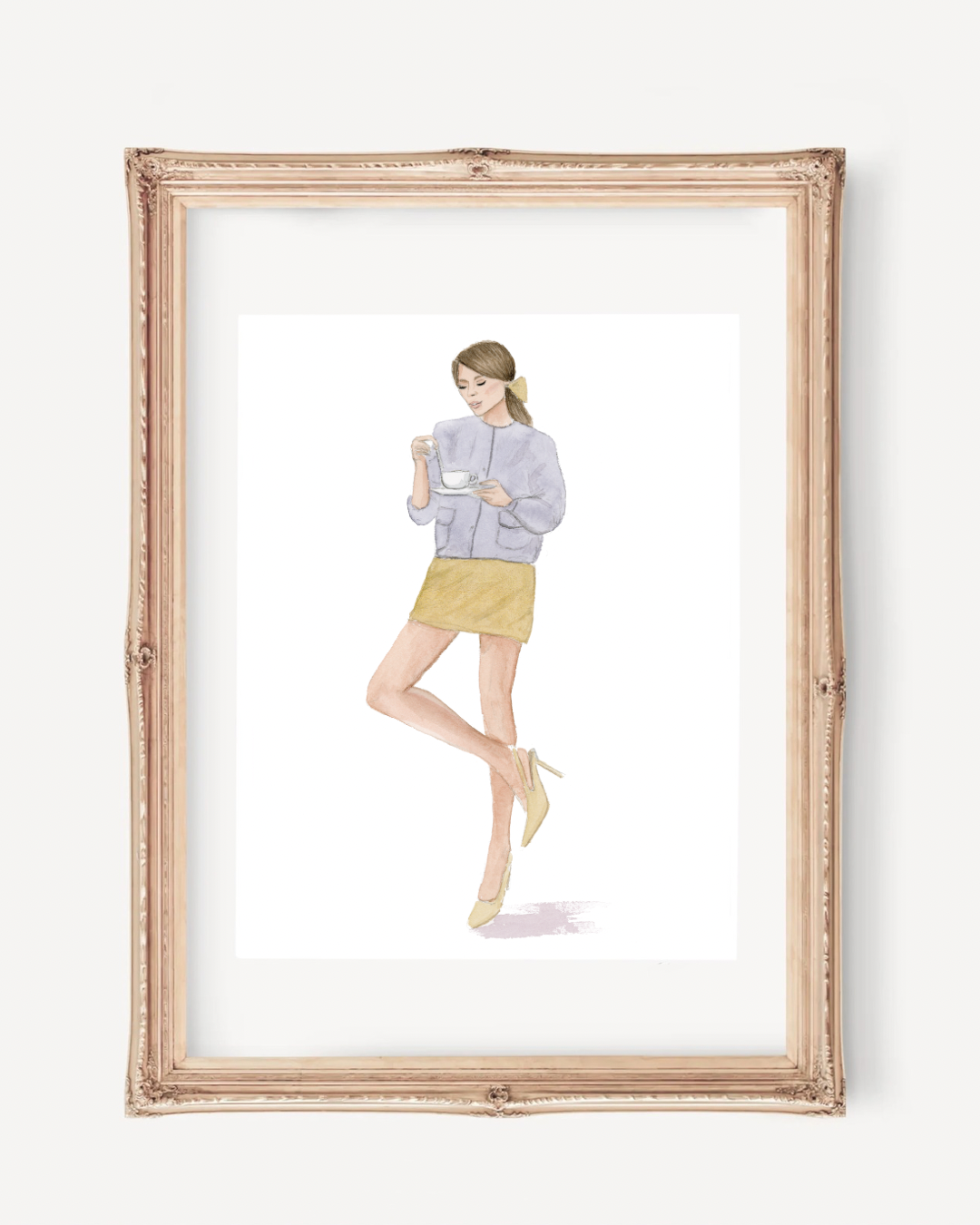 Fashion Illustration Coffee Art Print