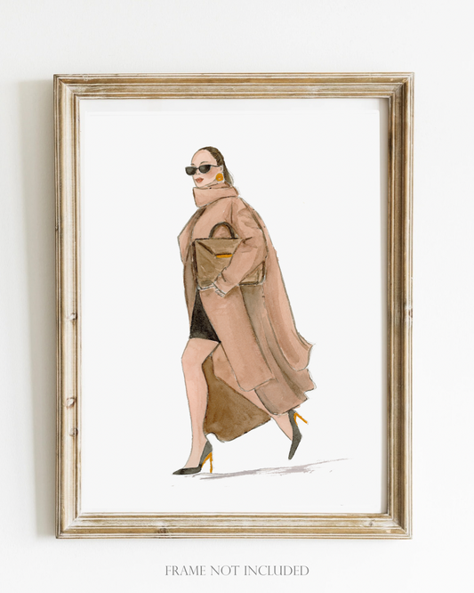Fall Fashion Illustration Wall Decor Art