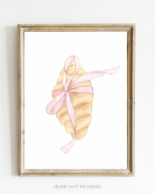 Croissant Watercolor Illustration Art Print