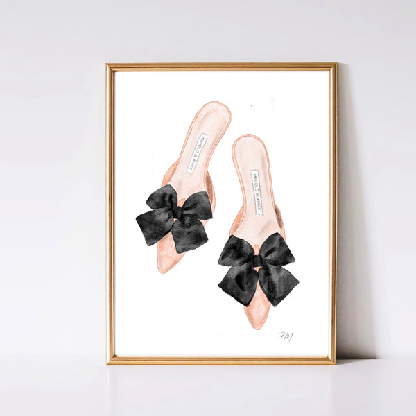 Nina Maric watercolor home decor shoes