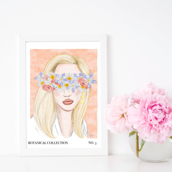 Elegant flower art decor by Nina Maric Illustrations