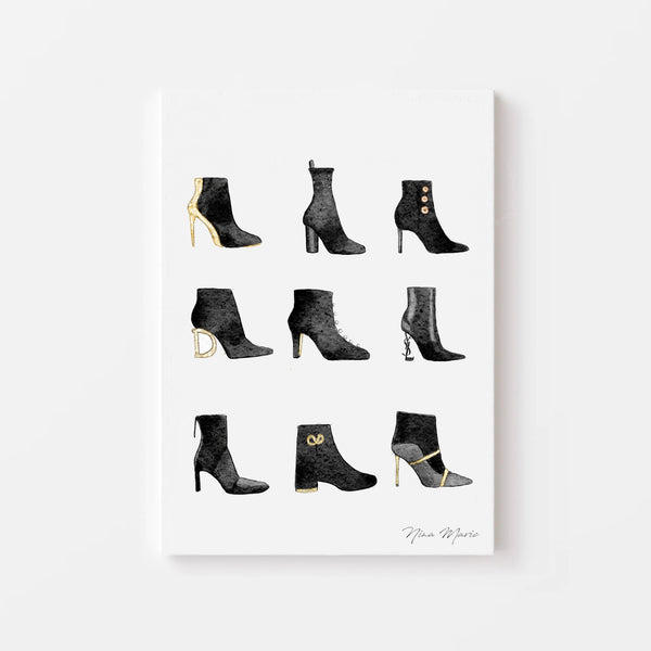 Stylish home decor shoe art print by Nina Maric Illustraitons