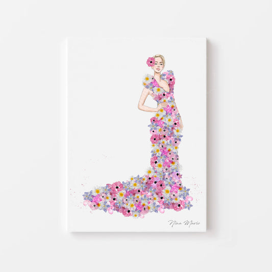 Modern Wall Art Print - Flower Gown